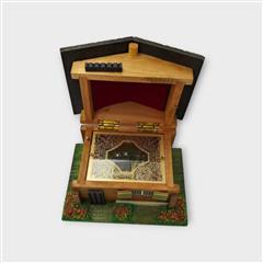 Vintage Toyo Japanese Wind Up Wooden Music Box